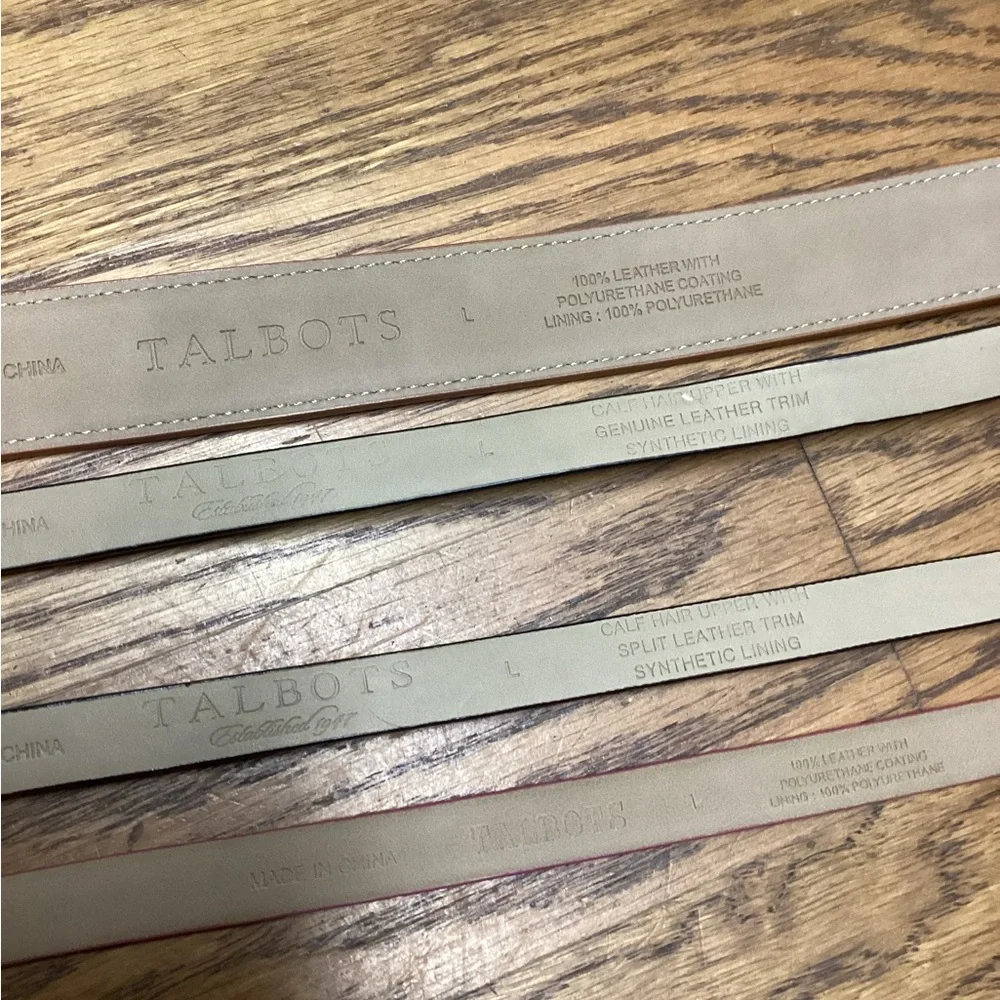 Talbots leather Statement belt lot Size Large